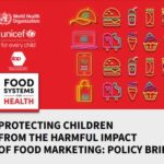 Image of the front cover a WHO report 'Protecting children from the harmful impact of food marketing: Policy Brief