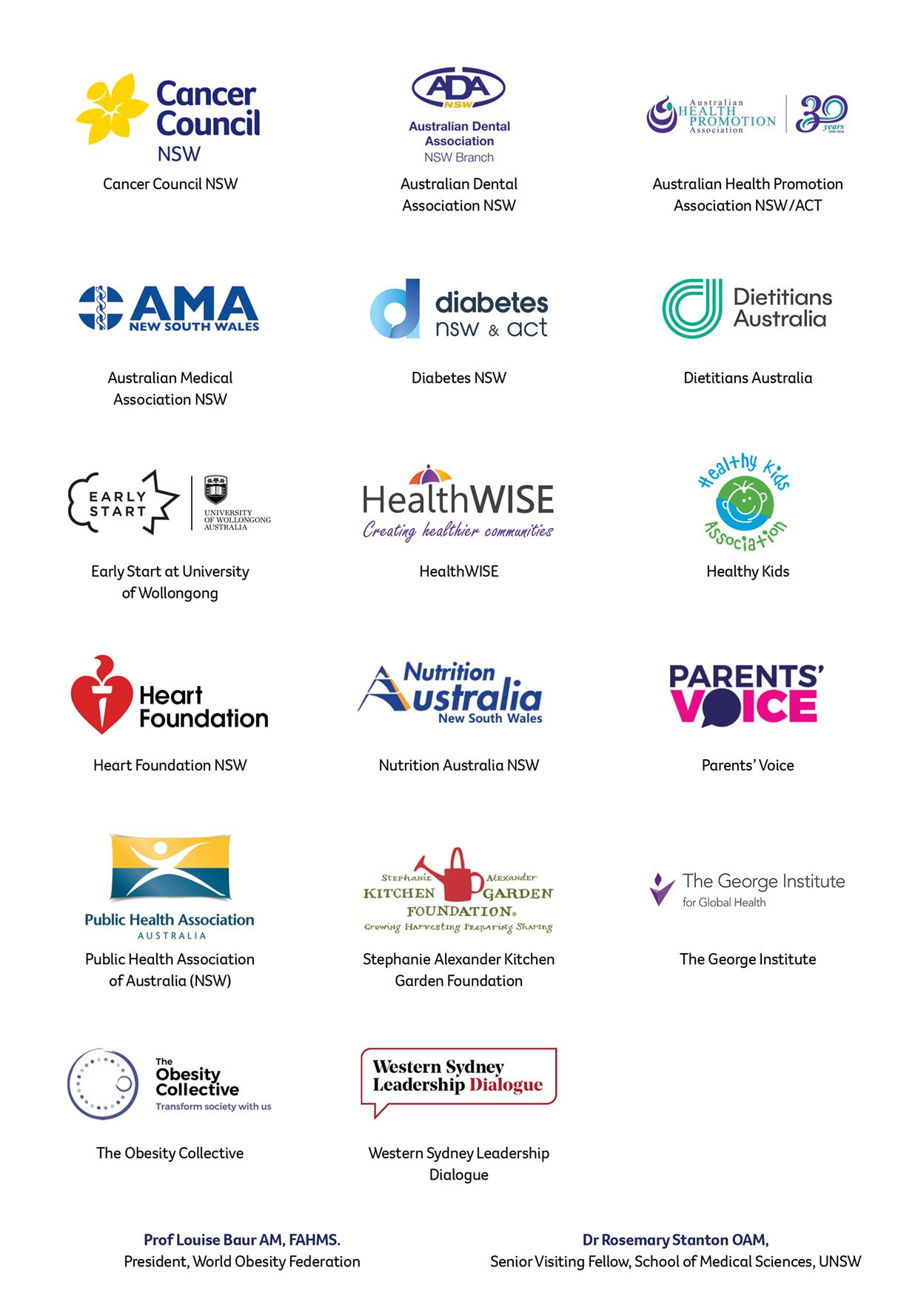 Image of 19 public health organisation logos